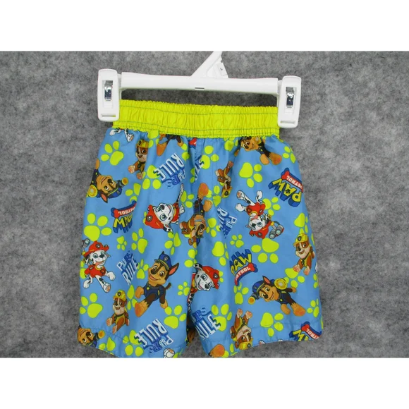 Paw Patrol Boys Swim Set 3T Trunks Shirt Chase Marshall Rubble - Picture 8 of 9